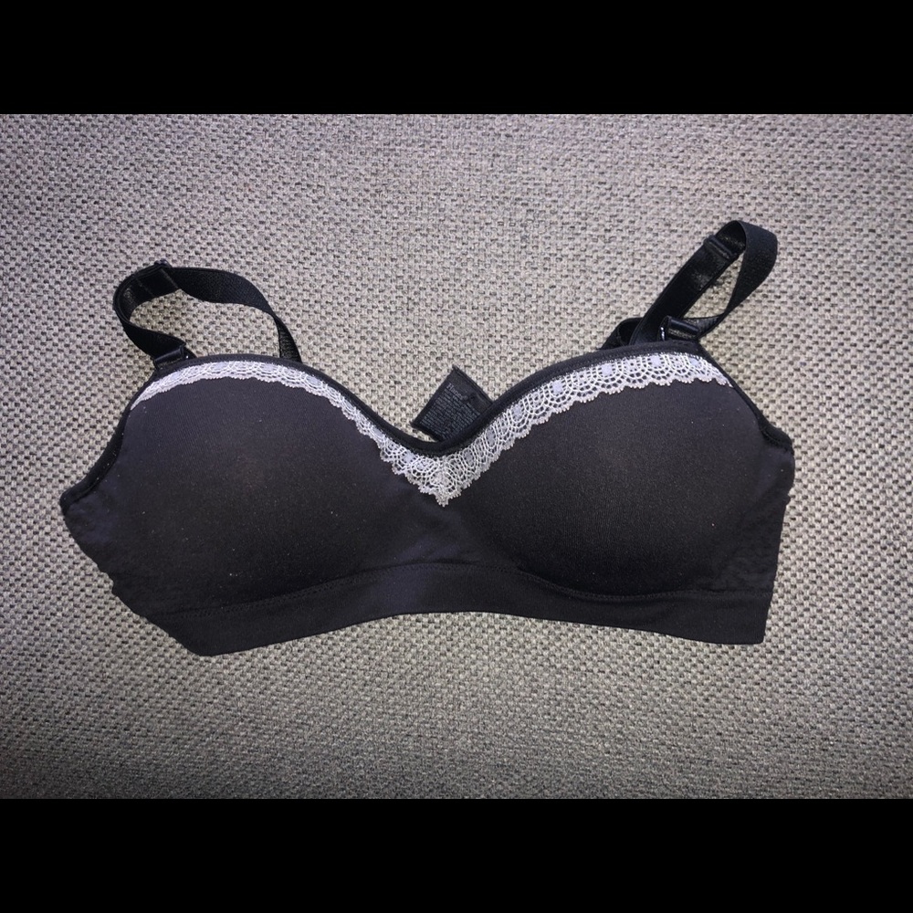 Black Bra with Lace Detail